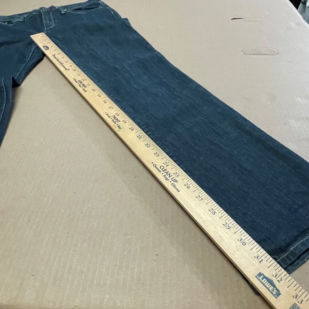 Talbots Women's Straight Leg Jeans Size 8 Dark Blue‎ High Rise Stretch Denim